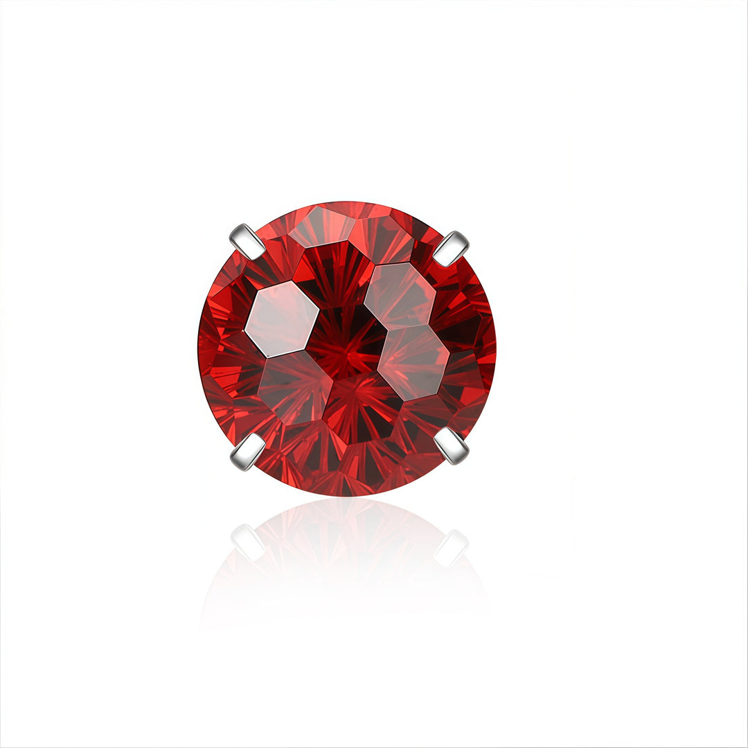 Multi-Color Gemstone Round-Cut Shining Earrings (Multiple Colors Available)