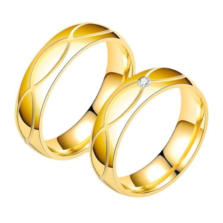 18K Gold Intertwined Band Ring | Minimal Timeless Design (Optional Diamond)