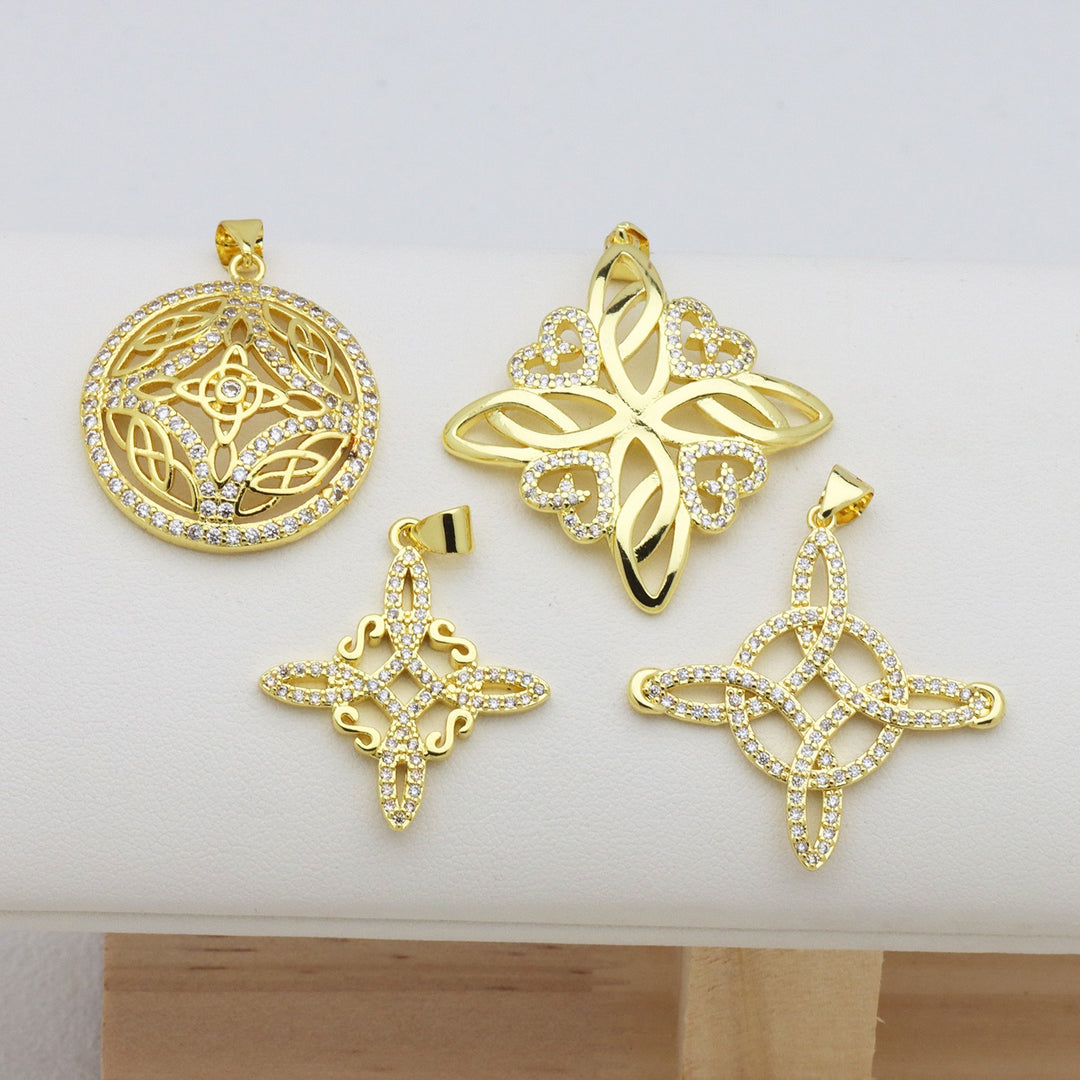 Witch's Mark Gold Diamond Celtic Knot Protection Pendants｜Multi Ancient Pattern Mystic Guardians