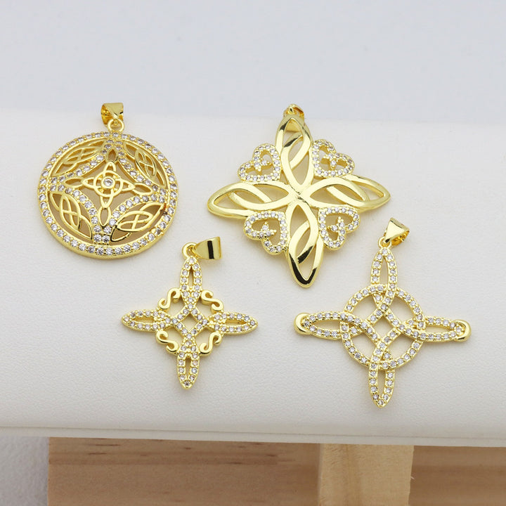 Witch's Mark Gold Diamond Celtic Knot Protection Pendants｜Multi Ancient Pattern Mystic Guardians