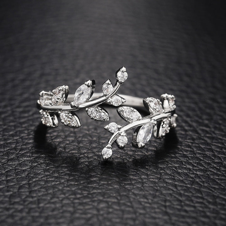Vine Starburst 18K Gold Diamond Open Ring｜Natural Texture for Finger Elegance（Free shipping on orders of two or more items）