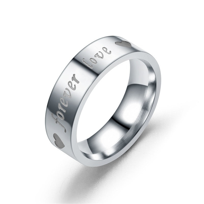 Eternal Whisper Engraved Couple Rings