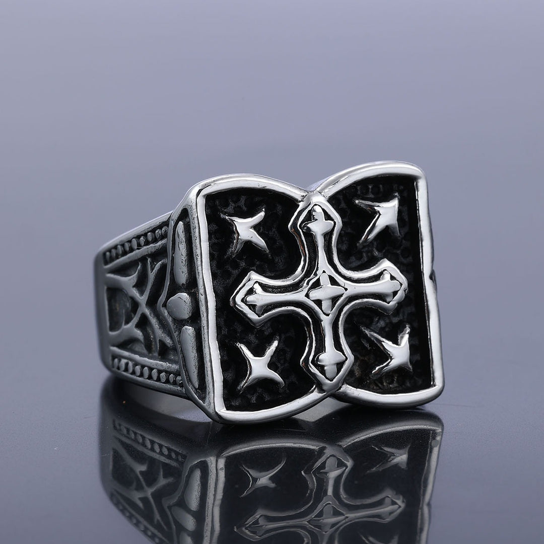 Vintage Cross Pattern Ring