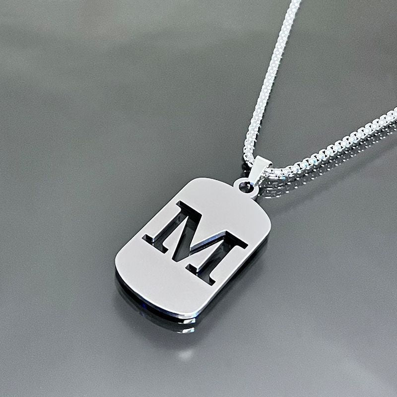 26-Letter Dog Tag Necklace