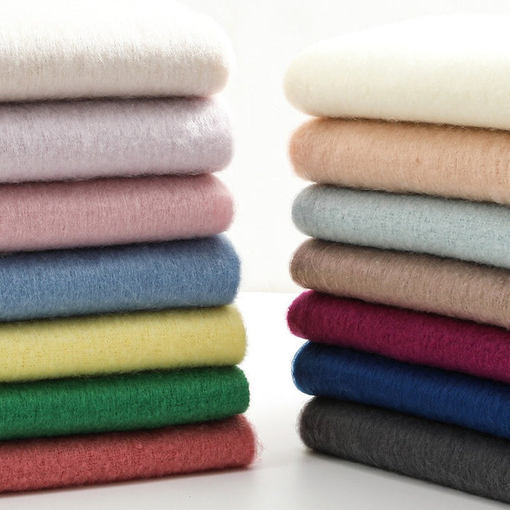 Multi-Color Fuzzy Fringe Winter Scarf - Light Luxury Warm Soft Wrap