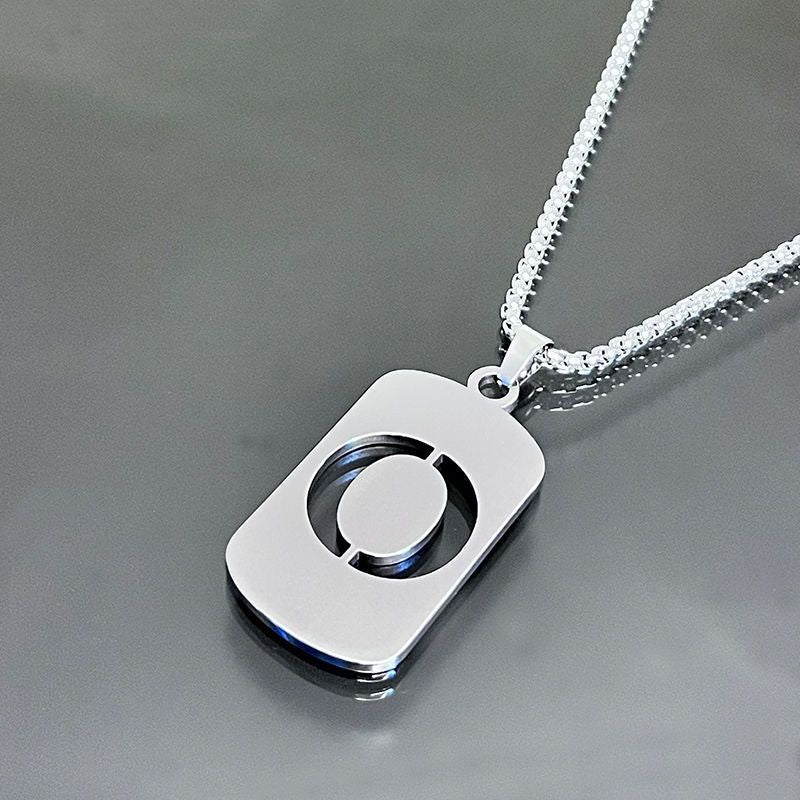 26-Letter Dog Tag Necklace