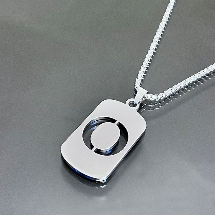 26-Letter Dog Tag Necklace