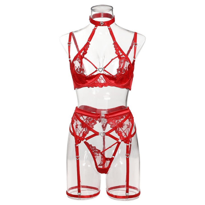 Strappy Heart Ring Lace Set