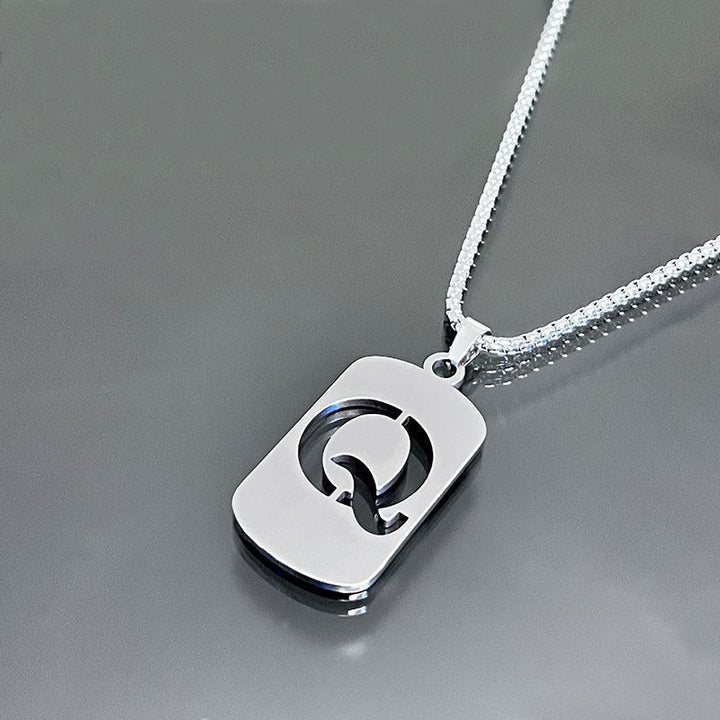 26-Letter Dog Tag Necklace