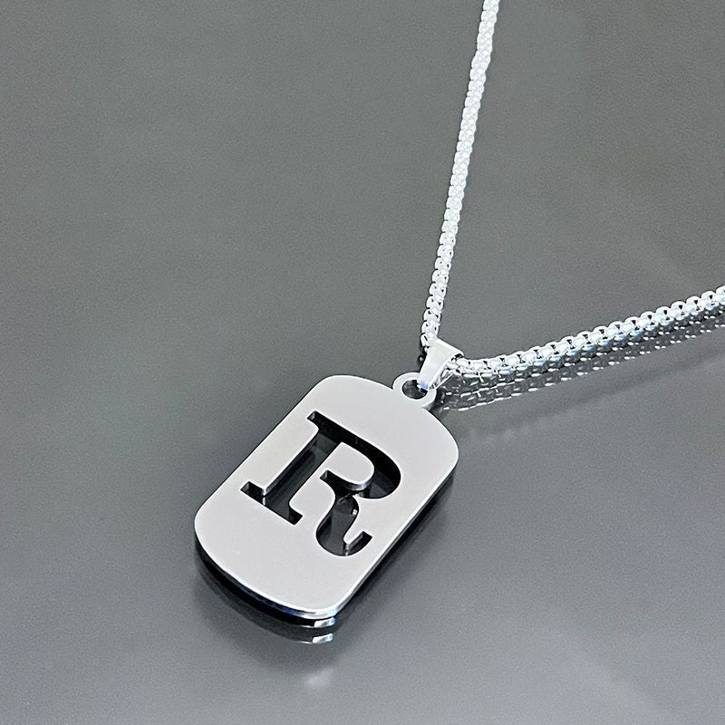 26-Letter Dog Tag Necklace