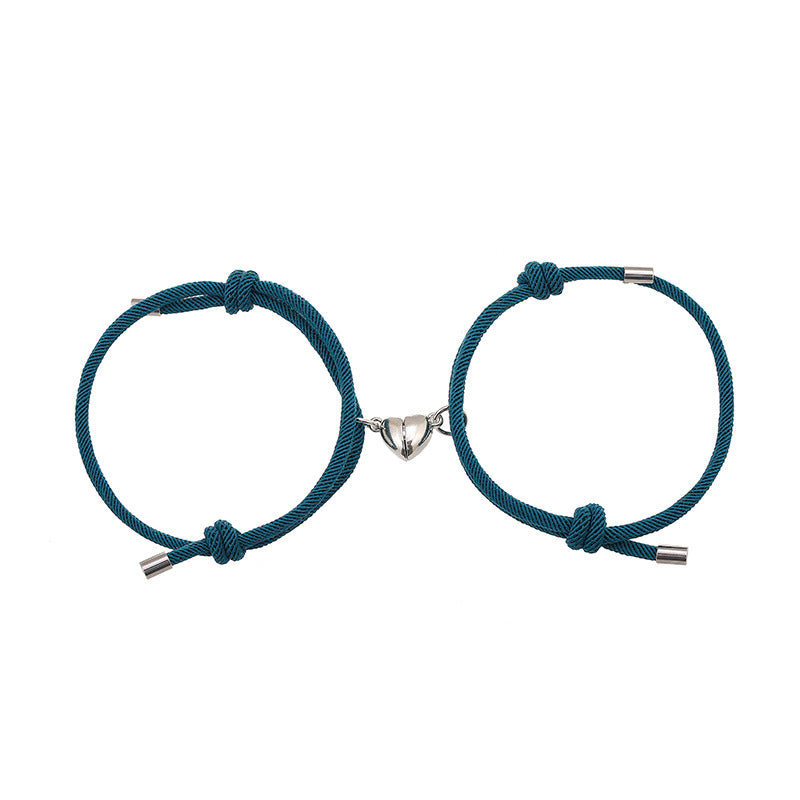 Multi-Color Heart Magnetic Couple Bracelet