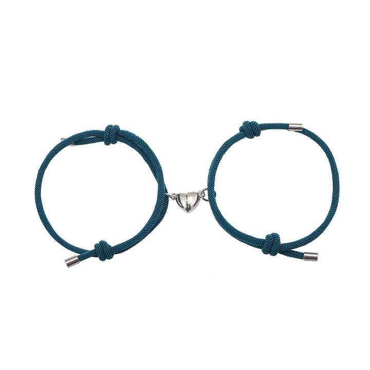 Multi-Color Heart Magnetic Couple Bracelet