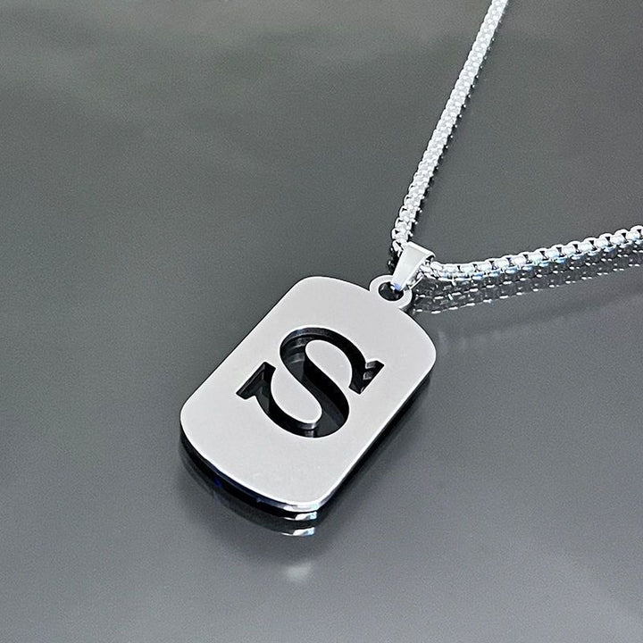 26-Letter Dog Tag Necklace