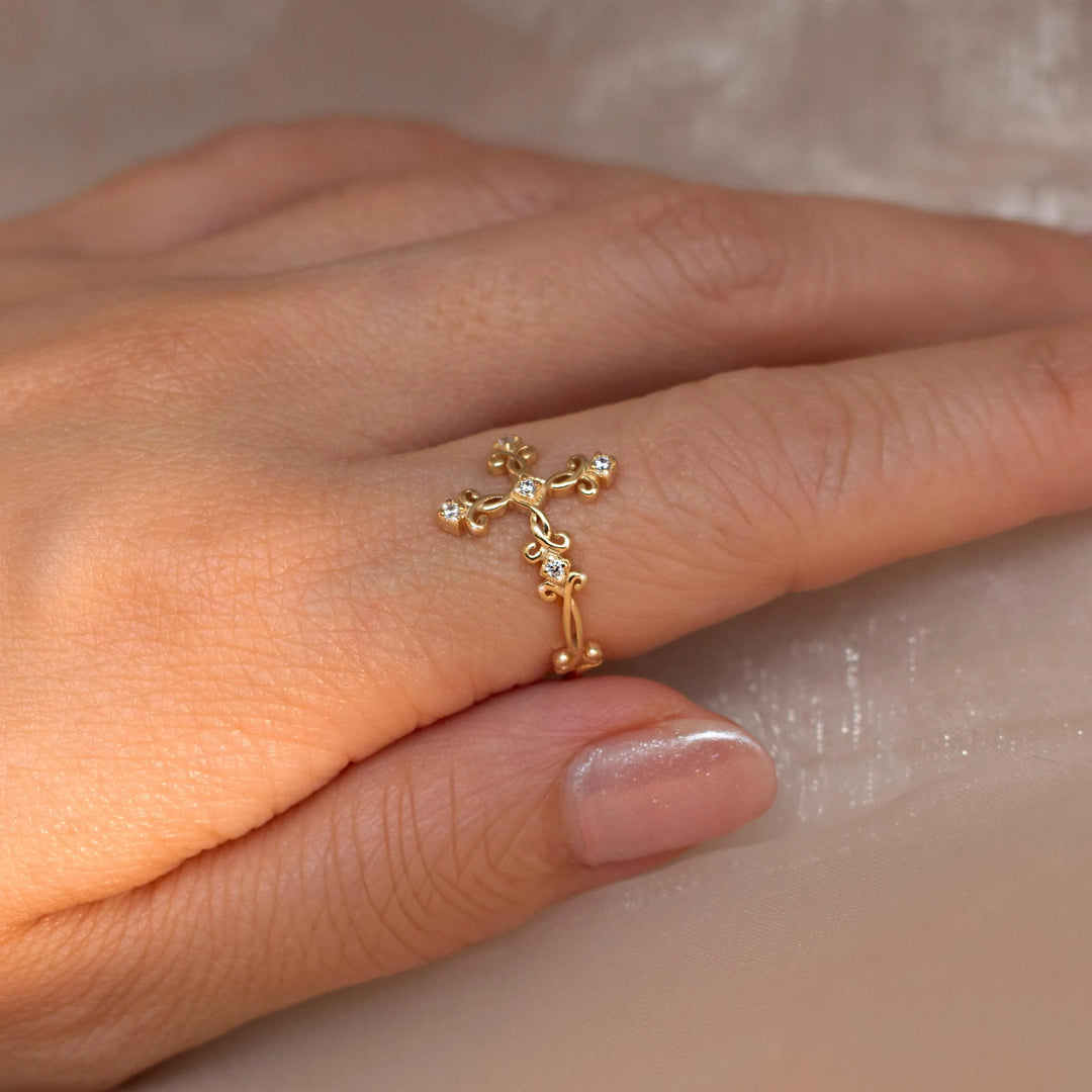 Cross Ring 925 Sterling Silver