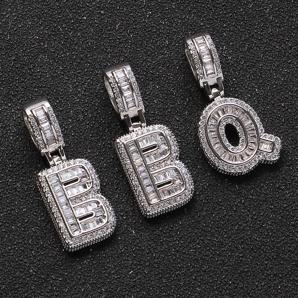 26 Letters Custom Full-Diamond Necklace