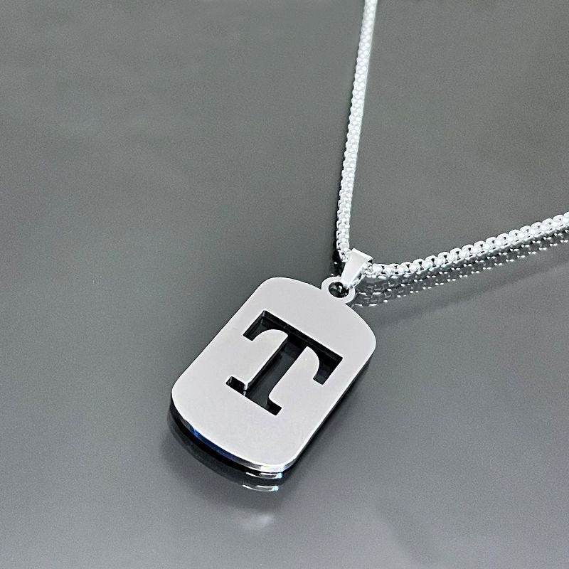 26-Letter Dog Tag Necklace