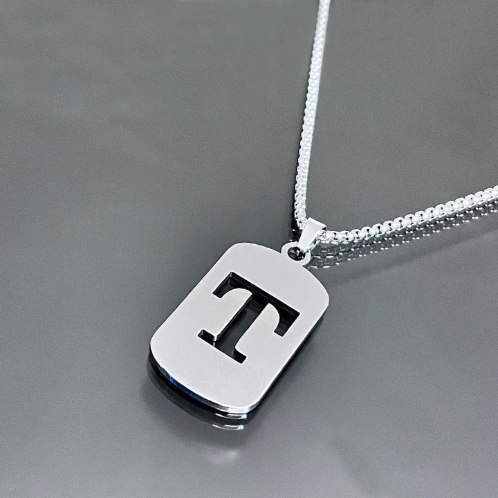 26-Letter Dog Tag Necklace