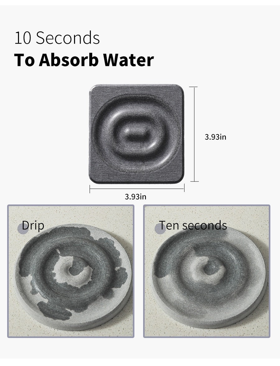 Eco-friendly Minimalist Diatomaceous Earth Quick-Dry Coasters