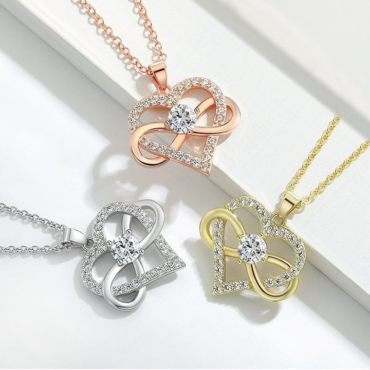 18K Gold Plated Infinity Heart Pendant Necklace | Symbol of Eternal Love