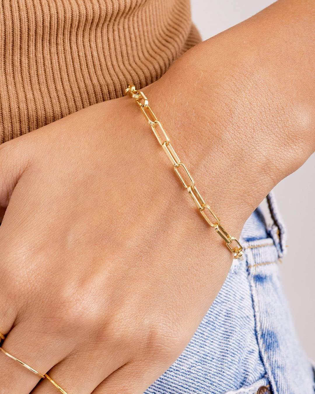 Minimal Paperclip Chain Bracelet