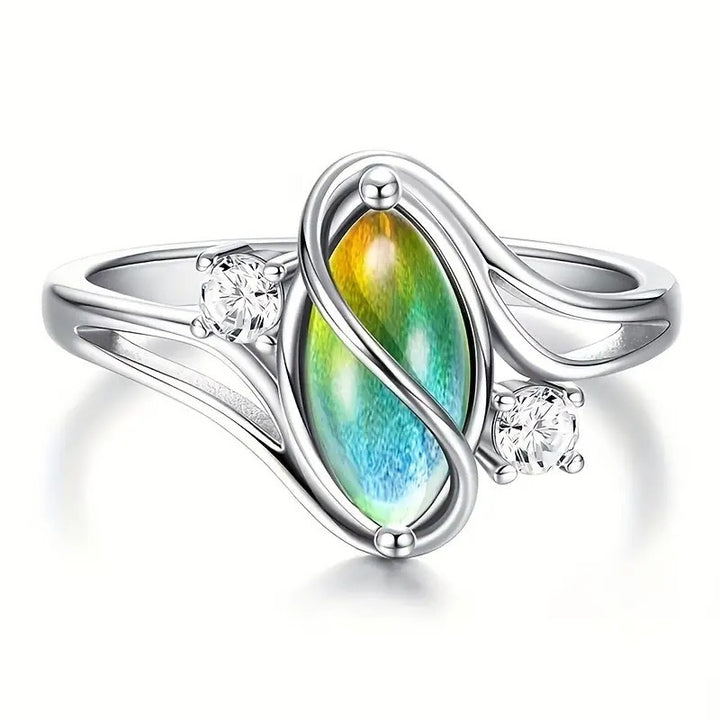 Witch's Power Protection Ring (Moonstone/Color-Changing Gem)