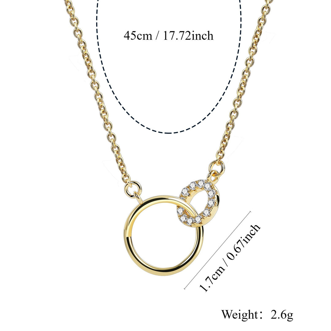 Linked Ring Diamond Necklace