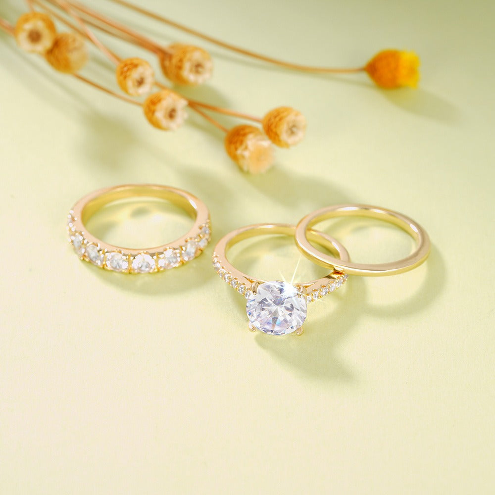 Eternal Promise Ring | 18K Gold Diamond Ring (Two Colors Available)