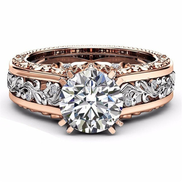Eternal Devotion Two-Tone Couple Ring Set｜Masculine Strength & Feminine Elegance in One Pair