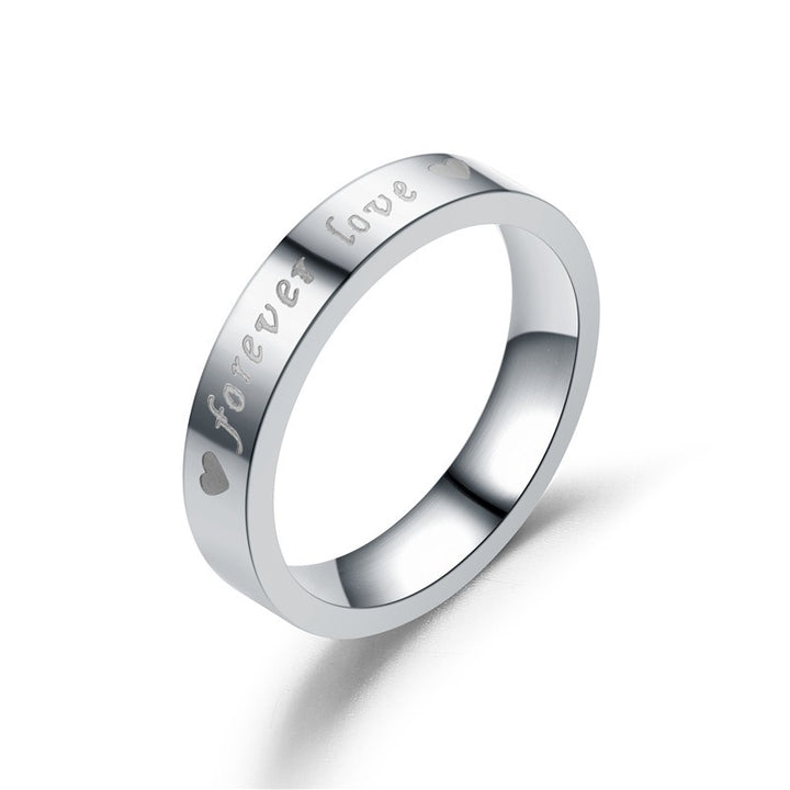 Eternal Whisper Engraved Couple Rings