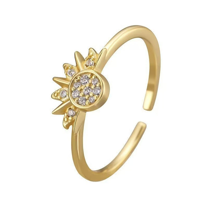 Sun and Moon Couple Rings - Gold/Silver Two-Color Unisex Romantic Starry Accessory