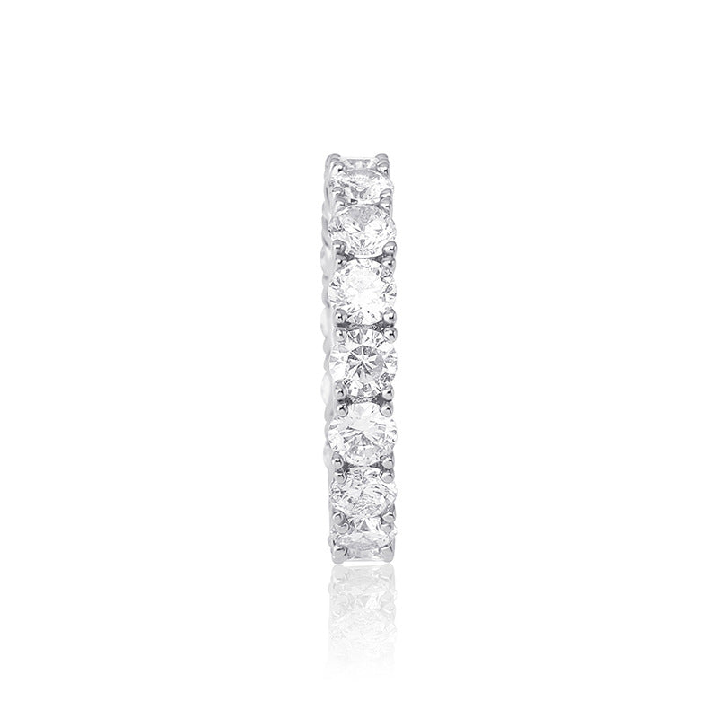 Multi - Color Row - Diamond Exquisite Ring (Gold/ Silver - Blue/ Silver - White Version)