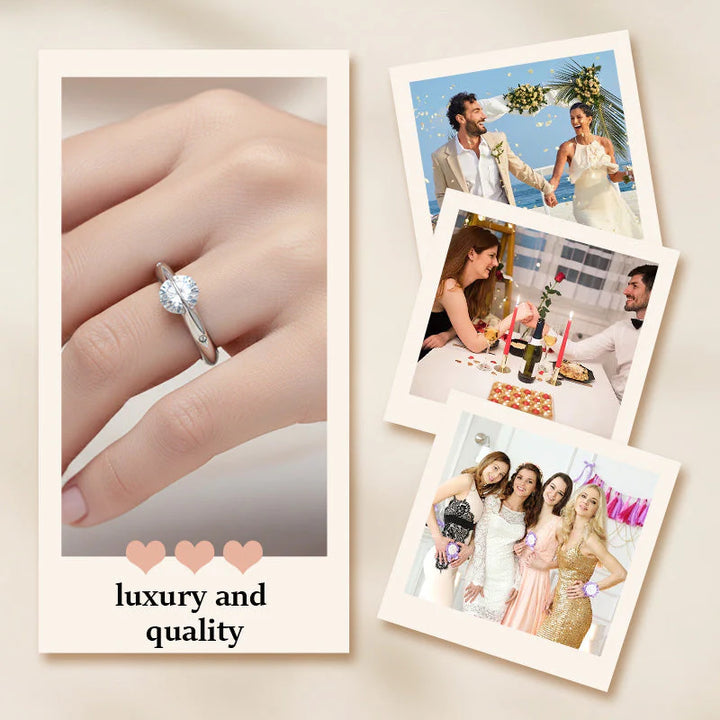 ❤️ Valentine's Day Gift 💎 Spinning Diamond Ring Symbolizing the Star of the Universe