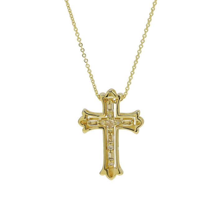 Combinable Cross Necklace Light Luxury Diamond-Inlaid Religious-Style Pendant