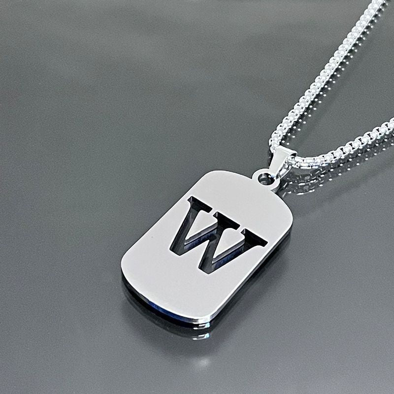 26-Letter Dog Tag Necklace