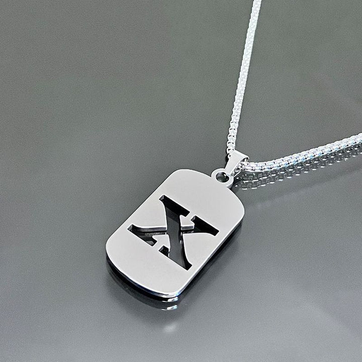 26-Letter Dog Tag Necklace
