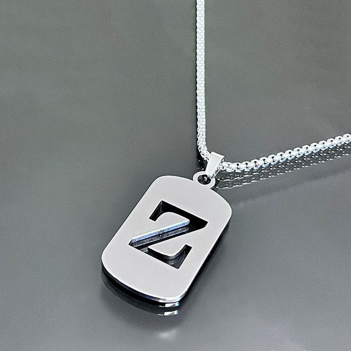26-Letter Dog Tag Necklace