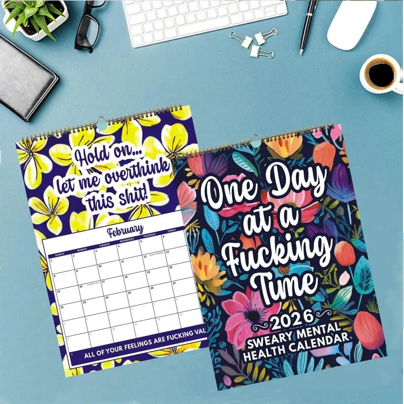 📆2026 Sweary Humorous Wall Calendar | Mental Health 2026 Calendar
