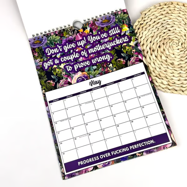 📆2026 Sweary Humorous Wall Calendar | Mental Health 2026 Calendar