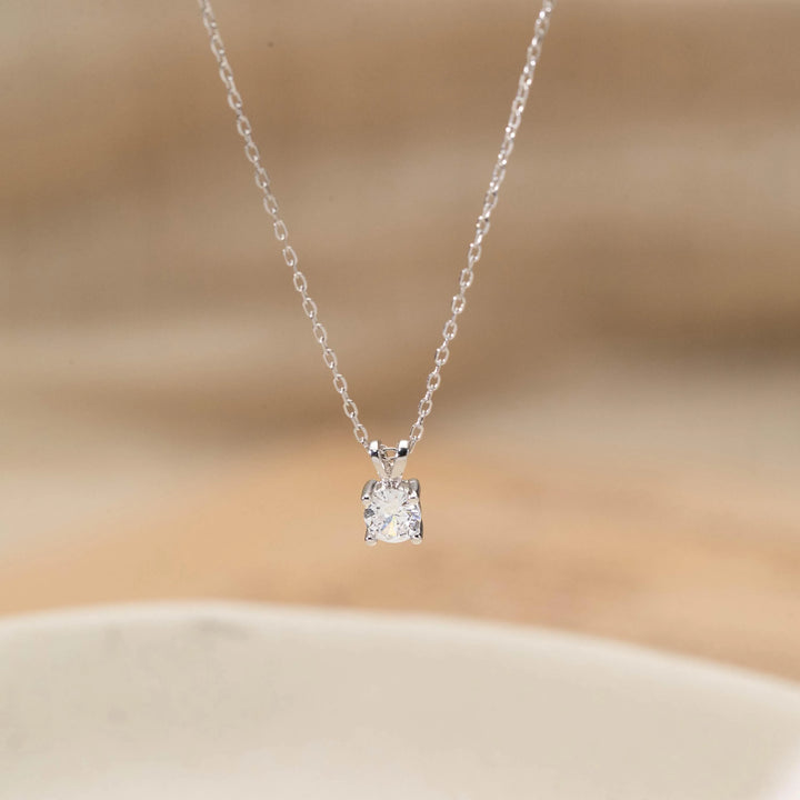 Sterling Silver Diamond Necklace