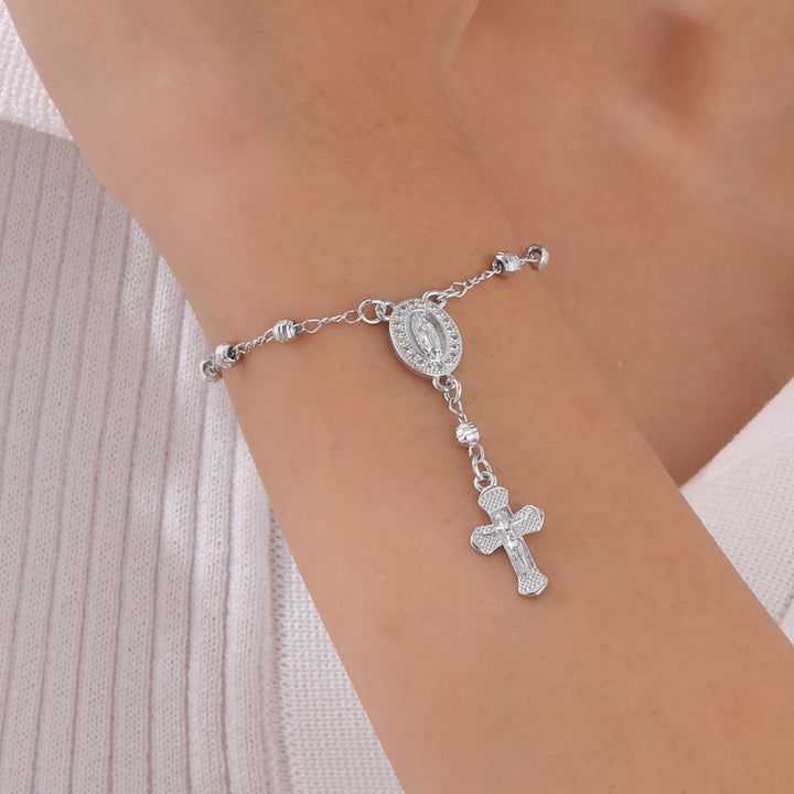 Virgin Mary Cross Religious Bracelet
