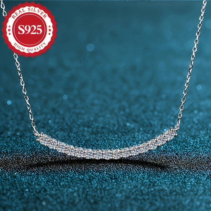 Silver Shimmer Wave S925 Sterling Silver Sparkle Choker