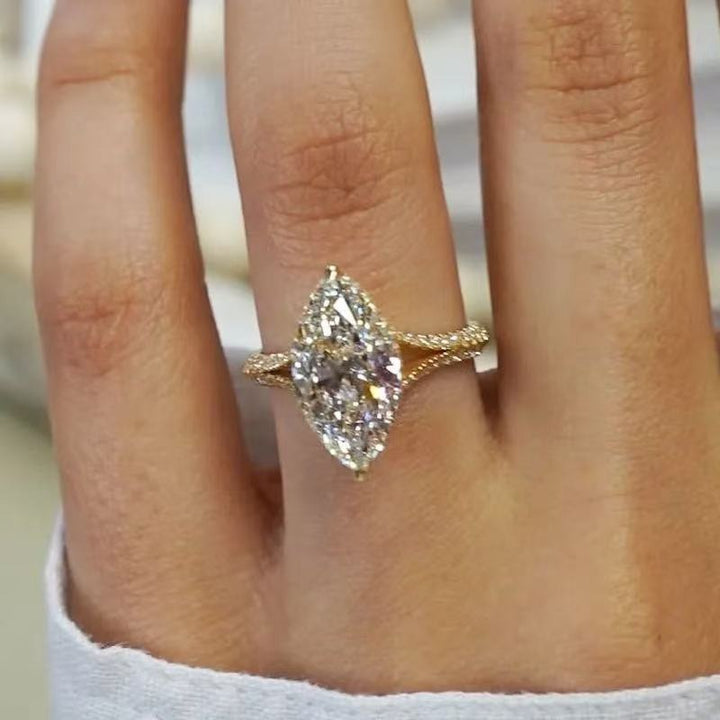 Marquise Dream Two-Tone Marquise Cut Diamond Ring