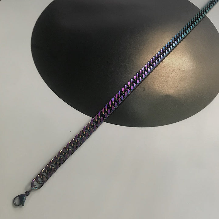 Heat-Treated Iridescent Cuban Link Necklace