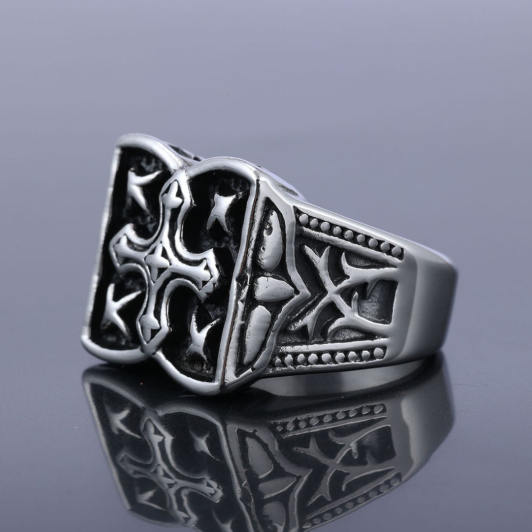 Vintage Cross Pattern Ring