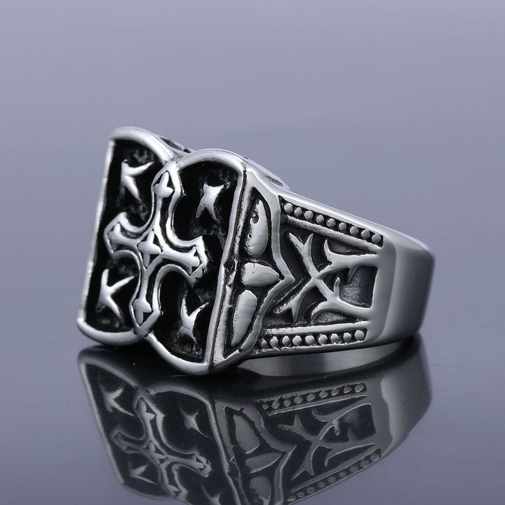 Vintage Cross Pattern Ring
