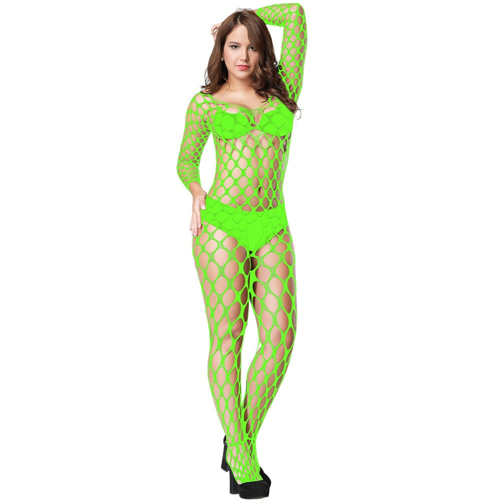 Pothole Fishnet Full-Body Bodystocking