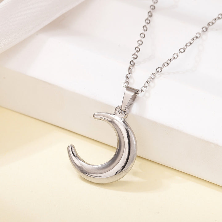 S925 Silver 18K Gold Dual-Color Moon & Sun God Diamond-Paved Necklace