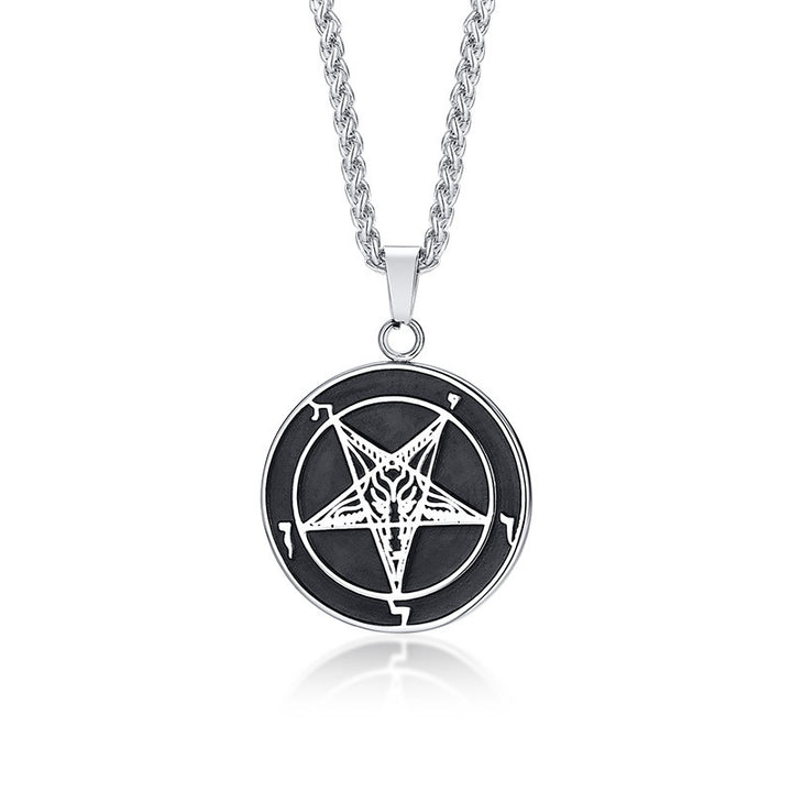 Dark-Style Baphomet Pentagram Necklace