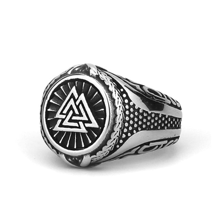 Nordic Viking Triangular Rune Ring