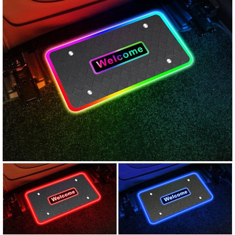 Custom LED Logo & Name Car Footwell Mat
